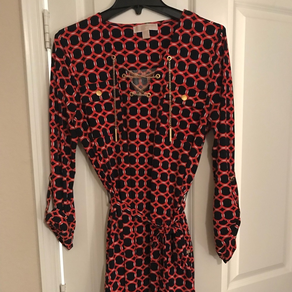 Michael Kors patterned chain dress